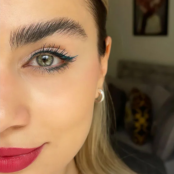 لنز سبز رگه دار کد 1122 - gray biege