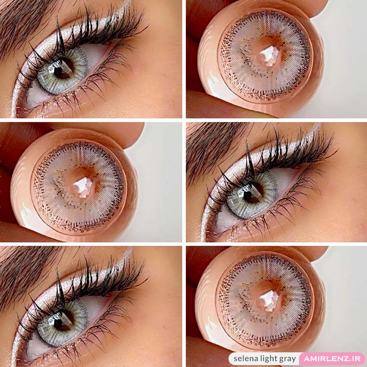 لنز طوسی یخی دوردار کد 1127 - لایت گری سلنا