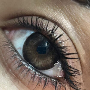 لنز قهوه ای شکلاتی تیره دوردار کد 1142