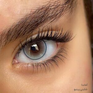 لنز طوسی بژ رنگین کمانی عروسکی شاینی رینبو آماندا