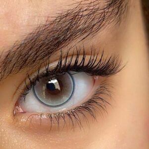 لنز طوسی بژ رنگین کمانی عروسکی شاینی رینبو آماندا