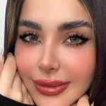 لنز پلار استار اماندا روی چشم مشکی لنز پلار استار اماندا روی چشم مشکی