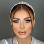 لنز چشم کارامل اماندا روی چشم مشکی لنز چشم کارامل اماندا روی چشم مشکی