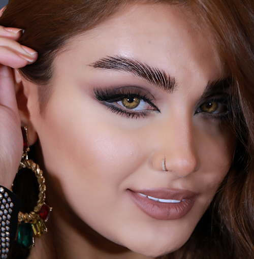 لنز چشم رنگی سلنا آتنا عسلی روشن دور مشکی کد 1144