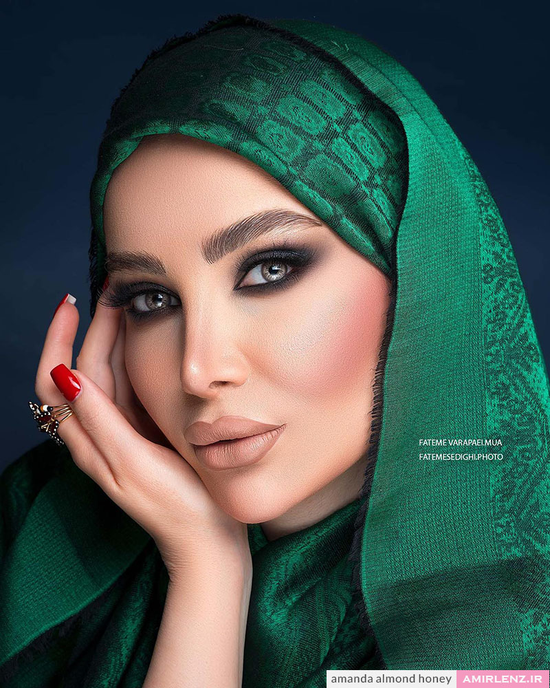 لنز عسلی طوسی دوردار آلموند هانی آماندا کد548