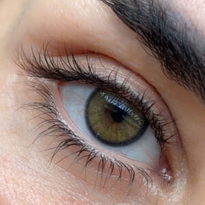 لنز سبز عسلی دور مشکی آتلانتیس هانی آماندا کد 537