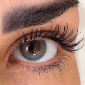 لنز طوسی سبز تیله ای گری بژ آماندا [۶ ماهه] کد540