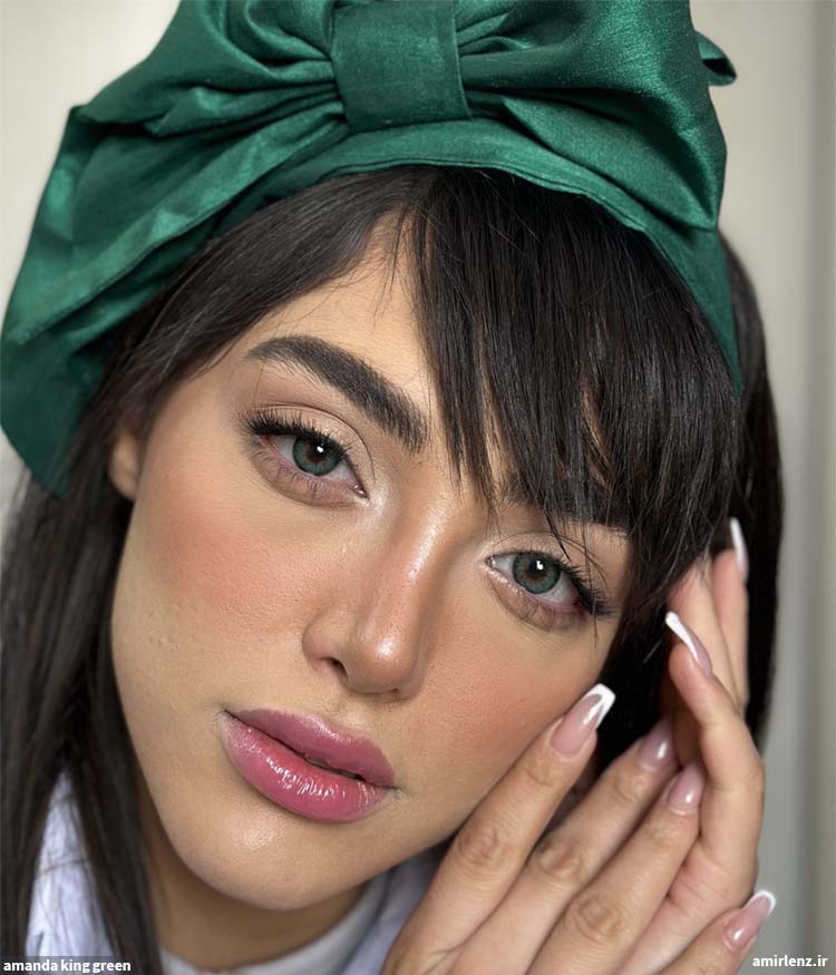 لنز سبز دوردار کینگ گرین آماندا کد 549