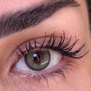 لنز سبز یشمی عسلی دور مشکی لایت گرین آماندا کد544