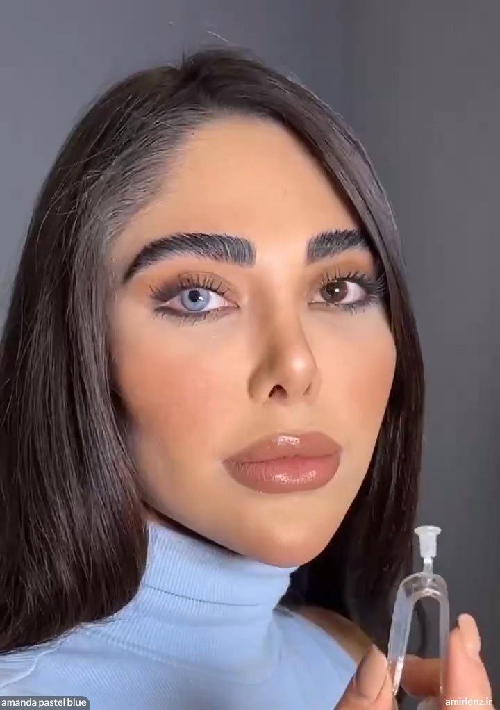 لنز آبی روشن پاستل بلو آماندا کد 557