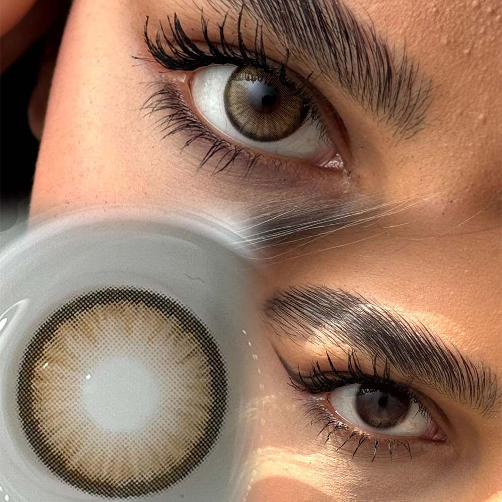 لنز عسلی کاراملی آتلانتیس هیزل آماندا کد 539