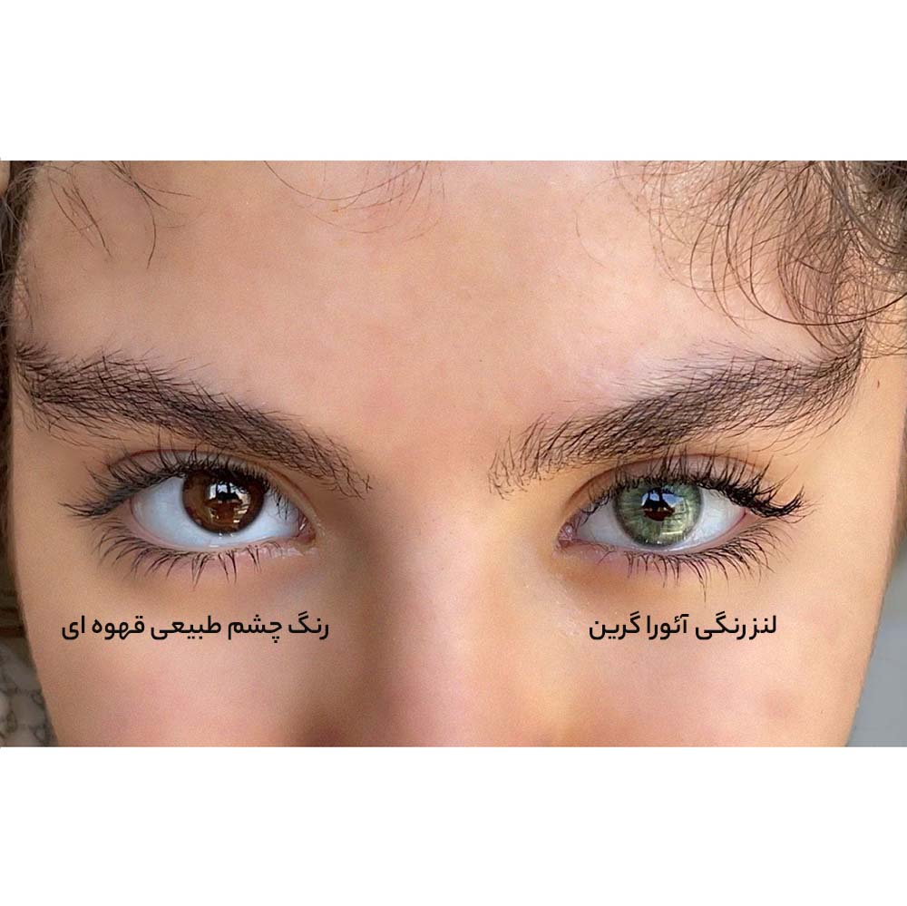 لنز سبز دوردار ائورا گرین اماندا کد 522