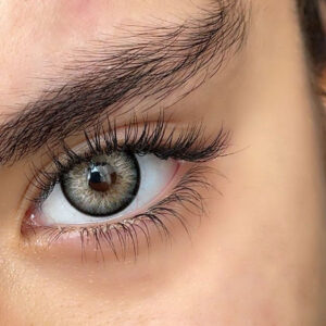 لنز طوسی بژ دور مشکی عروسکی باربی گری اماندا کد 523