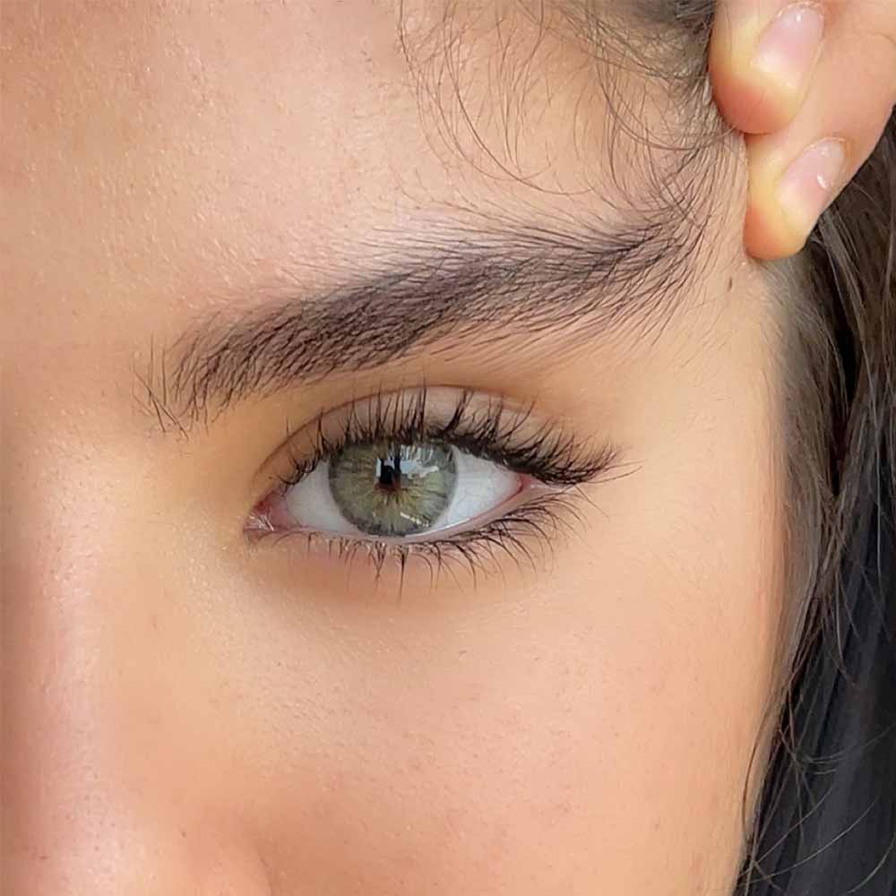 لنز سبز رگه طوسی دوردار کد 1151 - کلوپاتراگری سلنا