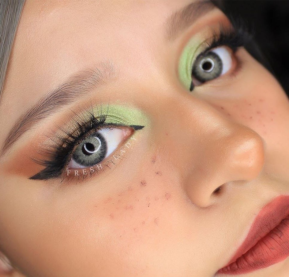 لنز طوسی سبز آیسی وُلکانو فرش لیدی کد913