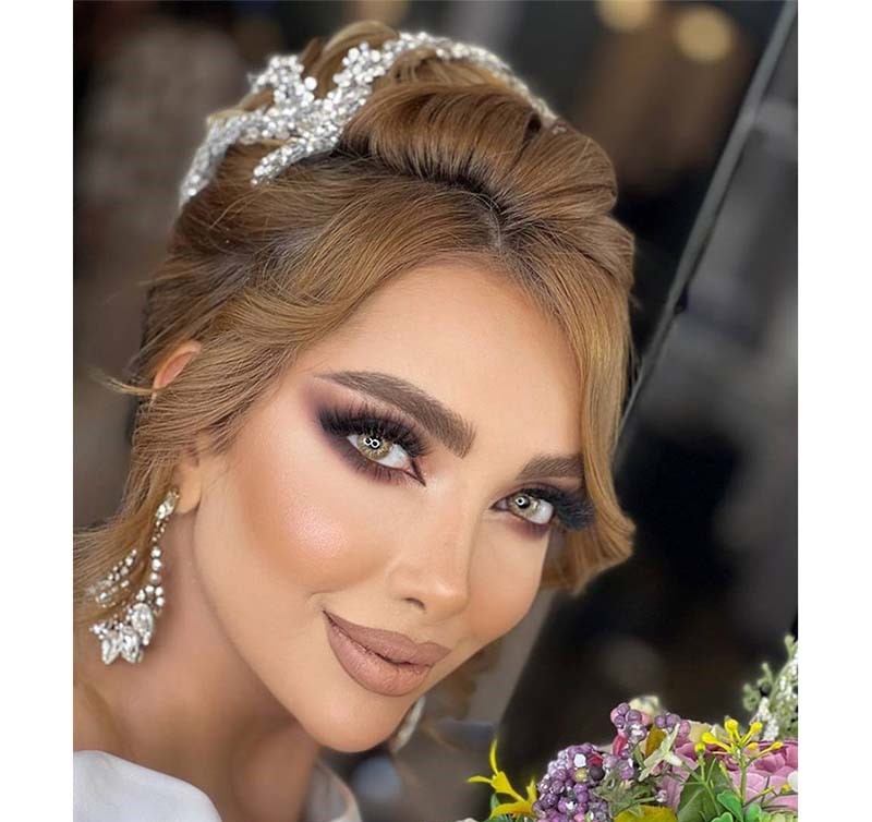 لنز عسلی خاکی اکر فرش لیدی کد 914