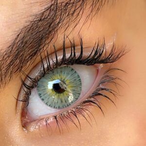 لنز طوسی سبز مرکز عسلی کوخ گری اوربان لایر کد1284