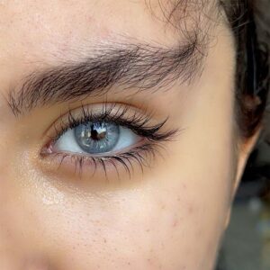 لنز آبی طوسی دور ظریف پنج بعدی هاوایی بلو اماندا کد 526