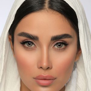 لنز رنگی طوسی عسلی کد 708