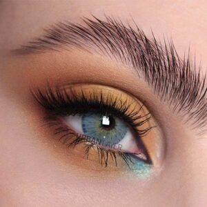 لنز آبی رگه سبز عسلی کوخ لایت بلو اوربان لایرکد1285