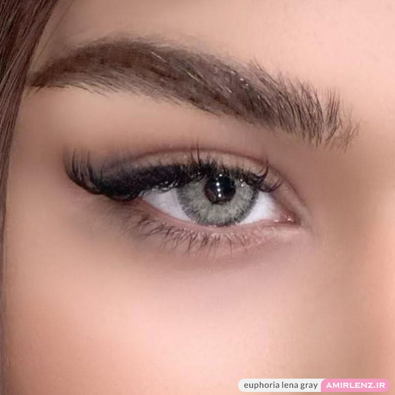 لنز طوسی سبز دوردار عروسکی لنا گری ایفوریا کد 702