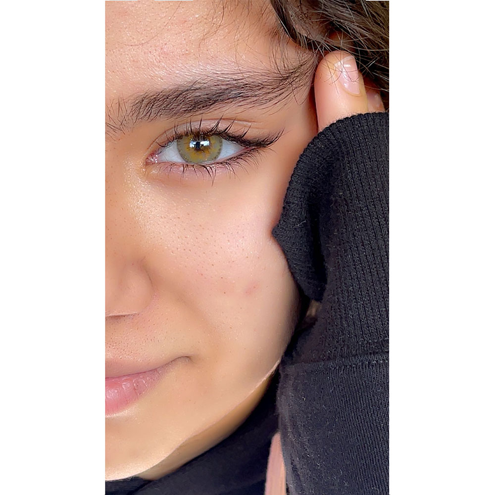 لنز زیتونی عسلی لیو کافی اماندا کد 519