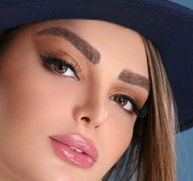 لنز قهوه ای عسلی دورمشکی الیوا لایت براون مینی آوا