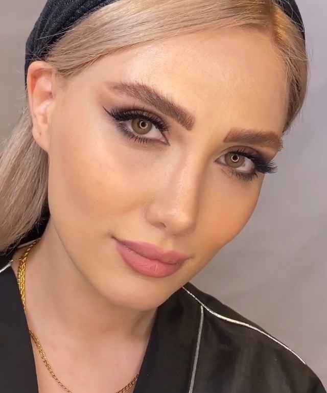 لنز عسلی خاکی براون مینی آوا کد 1256