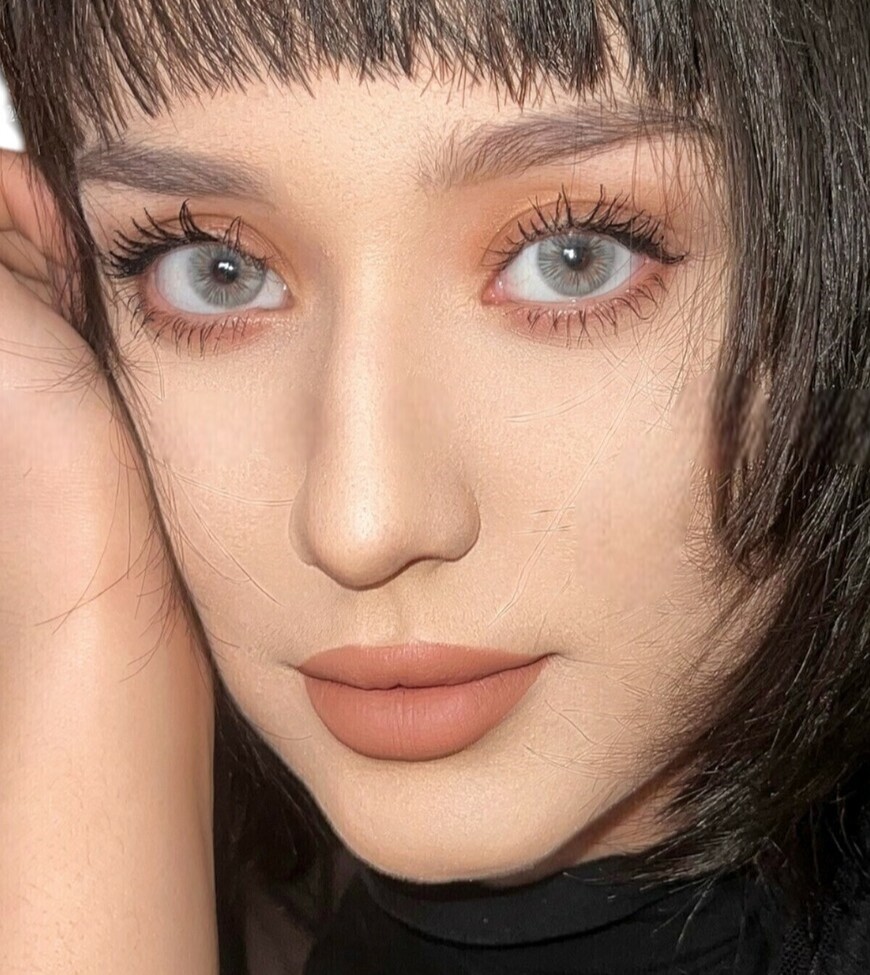 لنز طوسی سبز عسلی پرِوین گری فرش لیدی کد901