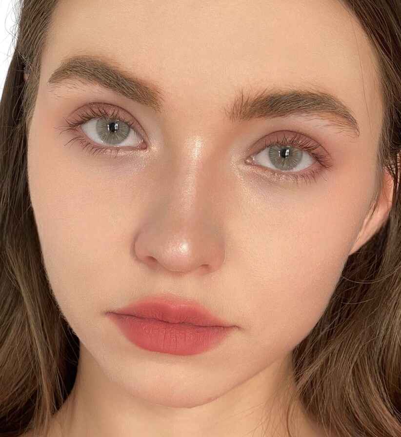 لنز طوسی سبز عسلی پرِوین گری فرش لیدی کد901