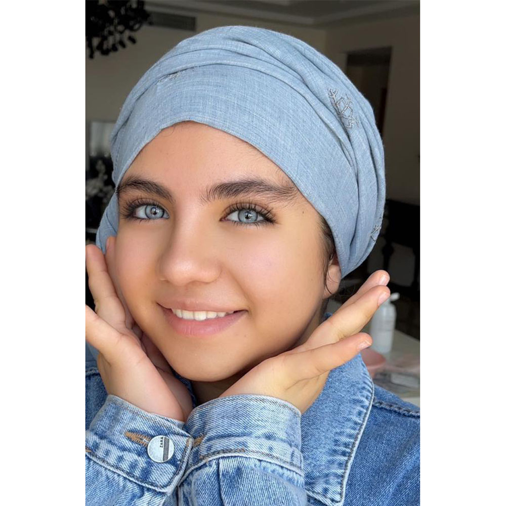 لنز آبی یخی دور مشکی اپرا بلو فرش لیدی کد 906