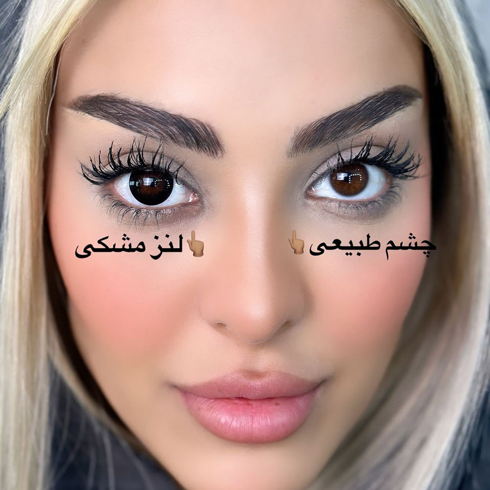 لنز رنگی مشکی عروسکی پیچ بلک اماندا کد 518