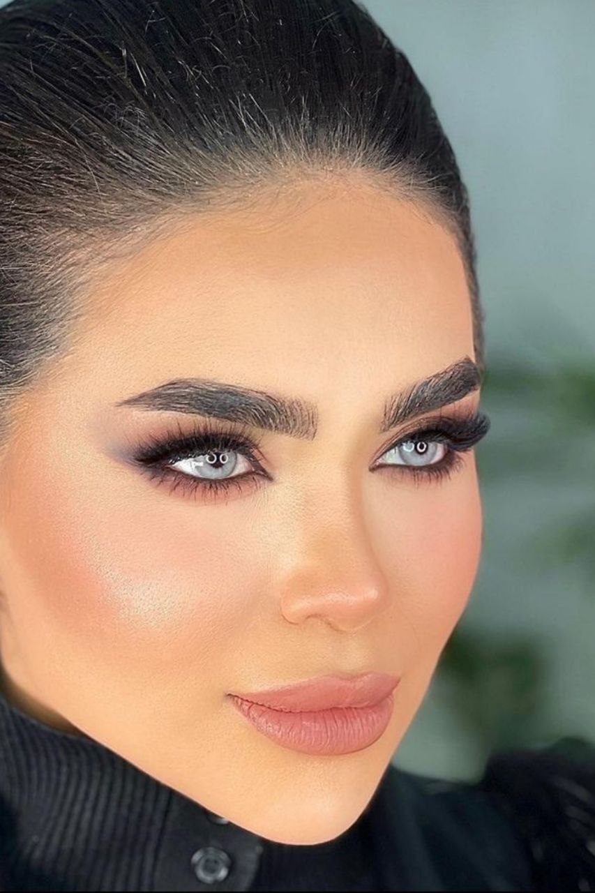 لنز طوسی آبی روشن پاستل گری آماندا کد 560