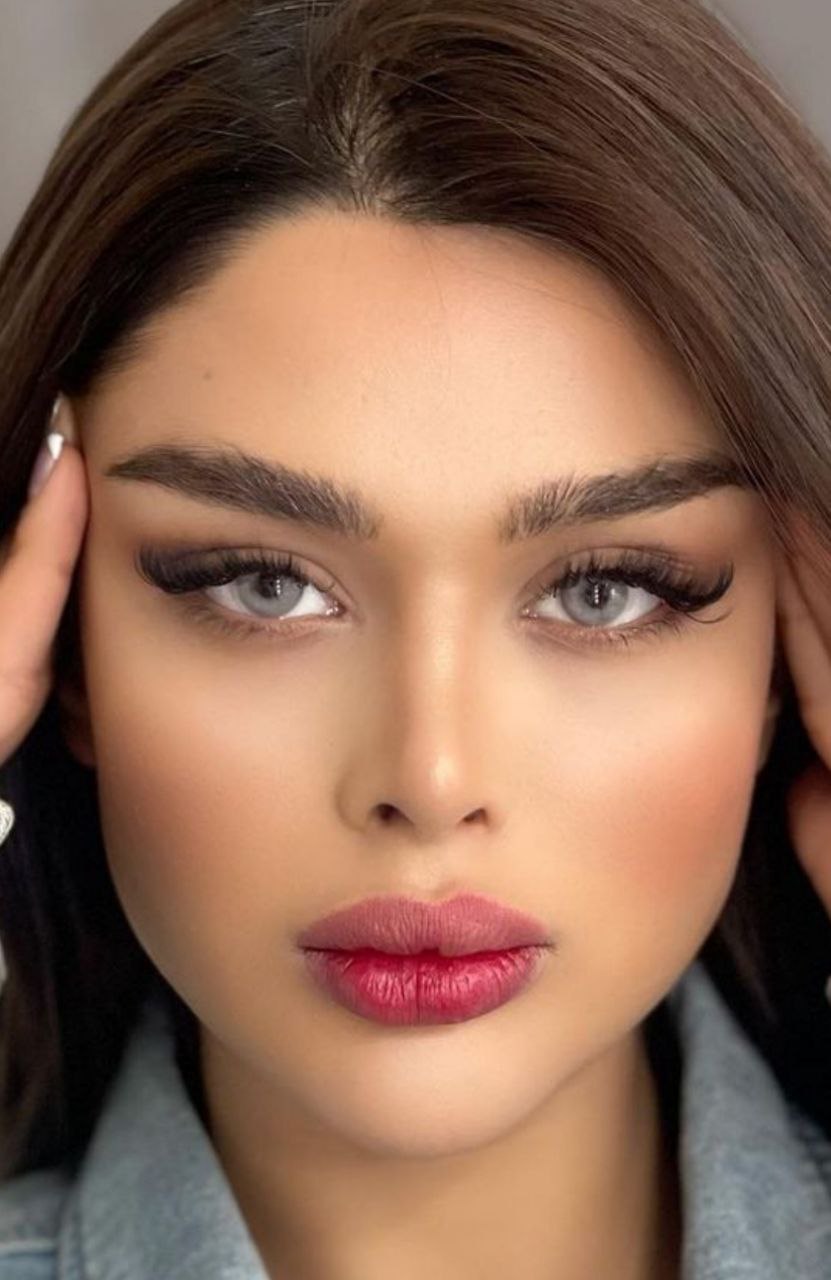 لنز طوسی آبی روشن پاستل گری آماندا کد 560