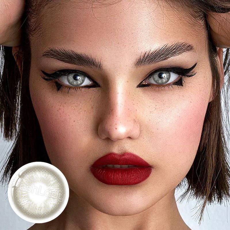 لنز عسلی روشن دور محو آی هارت گری فرش لیدی کد 923