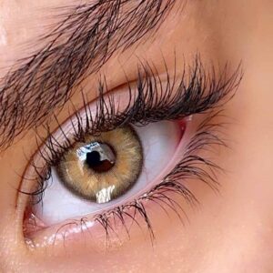 لنز عسلی دور مشکی سندی توایلایت فرش لیدی کد 917