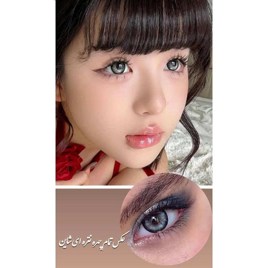 لنز مشکی نقره ای سیلور شاین اماندا کد514