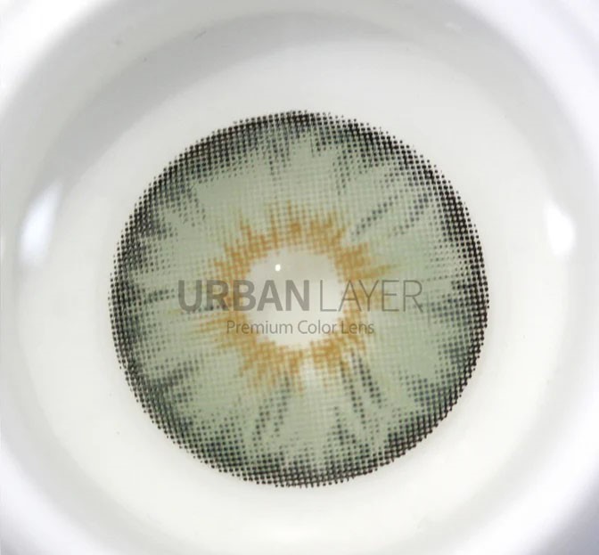 لنز سبز عسلی رگه دار سیری گرین اوربان لایرکد1286