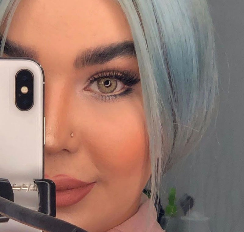 لنز عسلی طلایی دوردار لنا هیزل ترسا کد 856