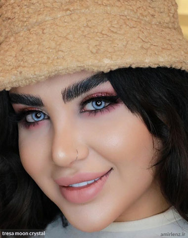 لنز طوسی یخی دورمشکی مون کریستال ترسا کد 855