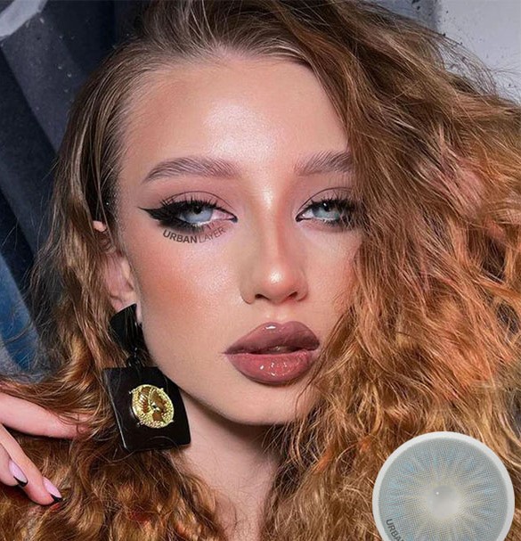 لنز آبی سبز طوسی مرکز عسلی چلسی گری اوربان لایرکد 1283