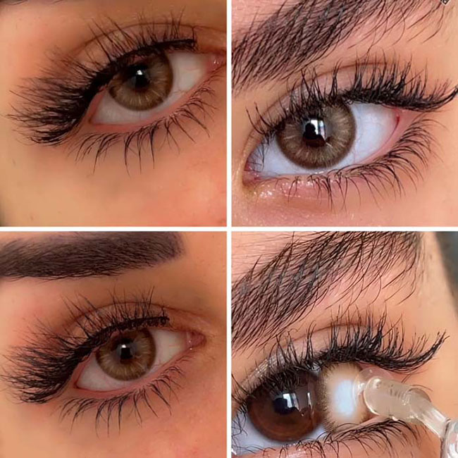 لنز قهوه ای عسلی آلموند براون آماندا کد 552