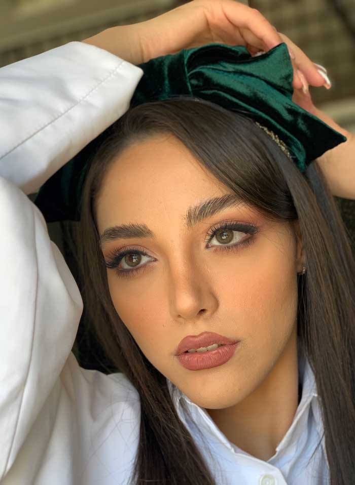 لنز سبز عسلی گرین مینی آوا کد1252