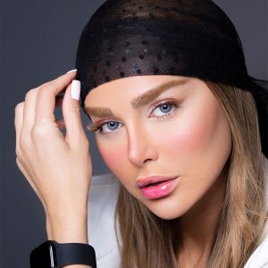 لنز رنگی طوسی آبی کد 720