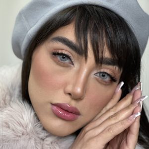لنز رنگی طوسی آبی روشن کد 560