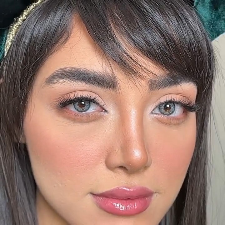 لنز طوسی سبز کینگ گری آماندا کد 550