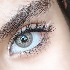 لنز رنگی عسلی طوسی دوردار کد 548