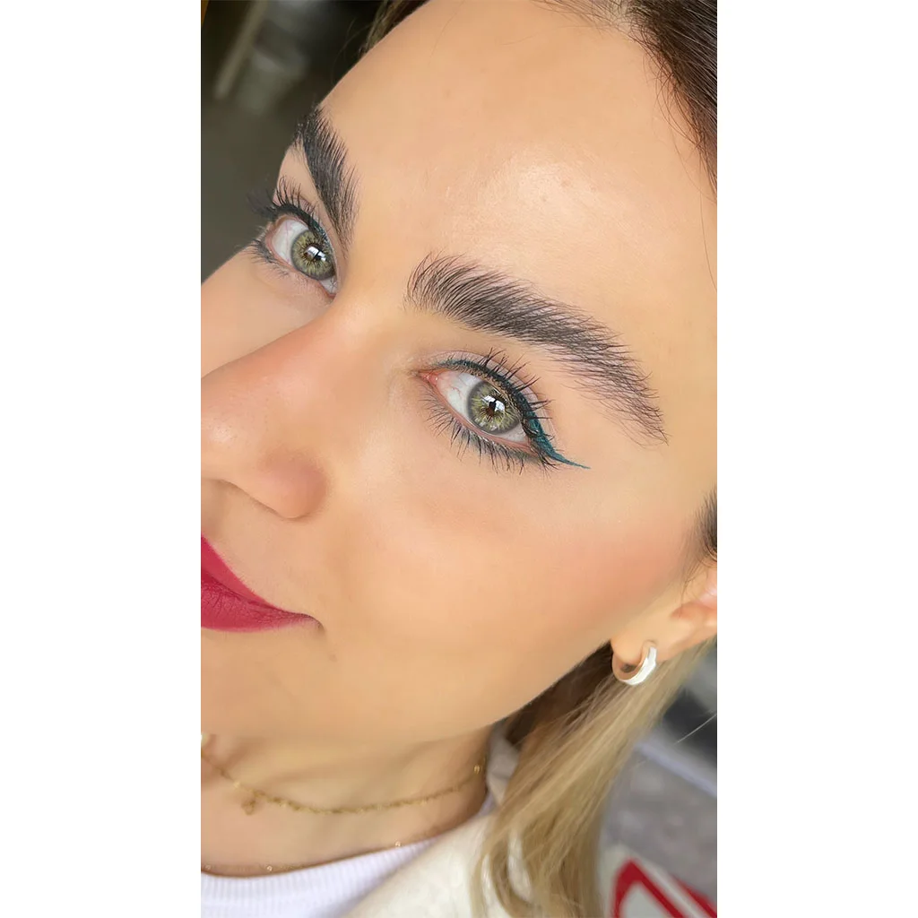 لنز رنگی سبز گری بژ سلنا