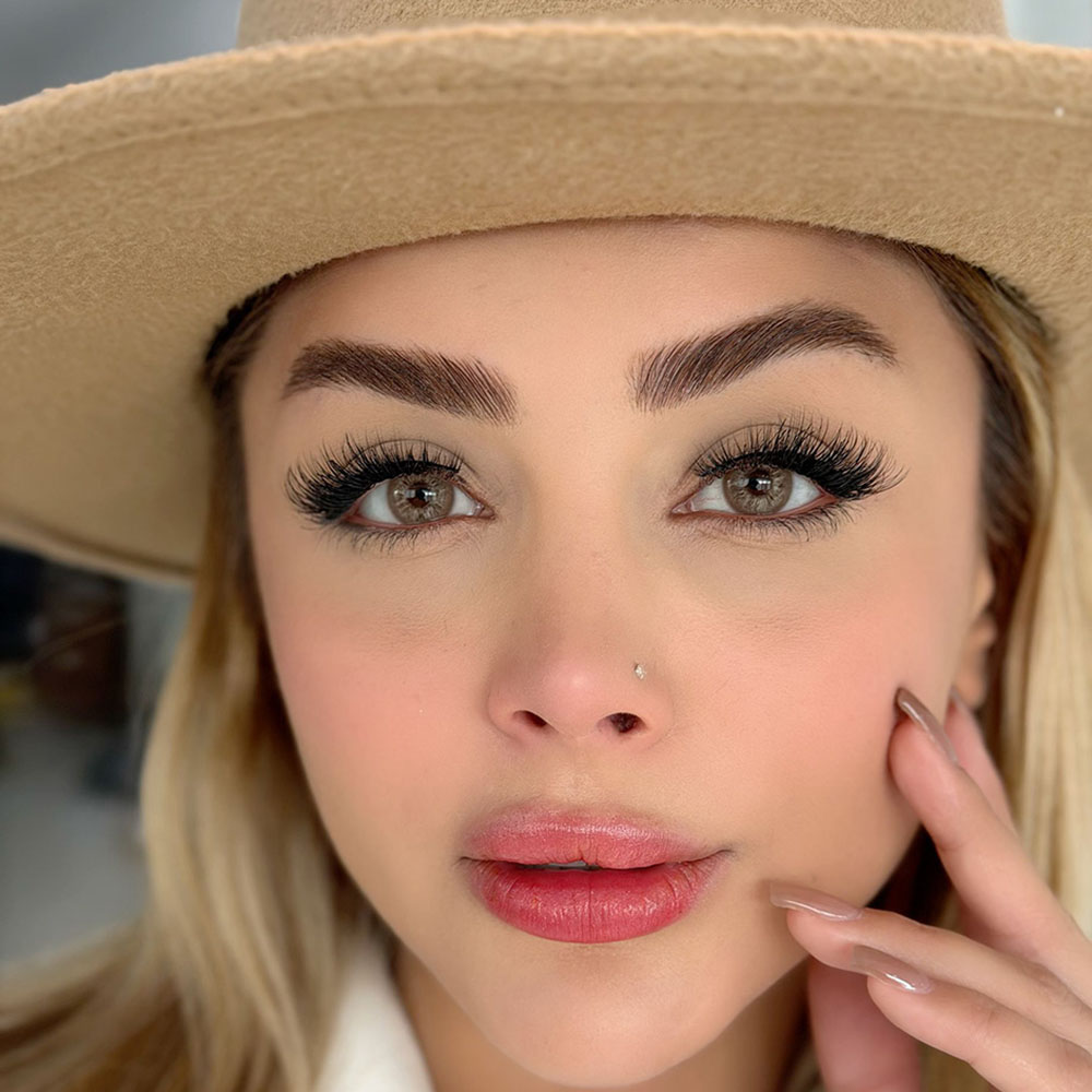 لنز عسلی طوسی برنز یونیک کد 2107