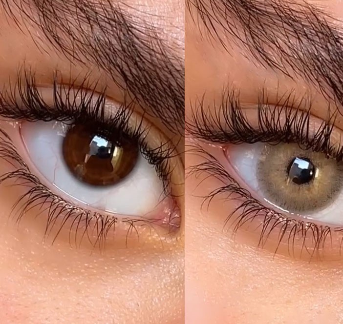 لنز کاراملی سبز هلند براون آی شیر کد603